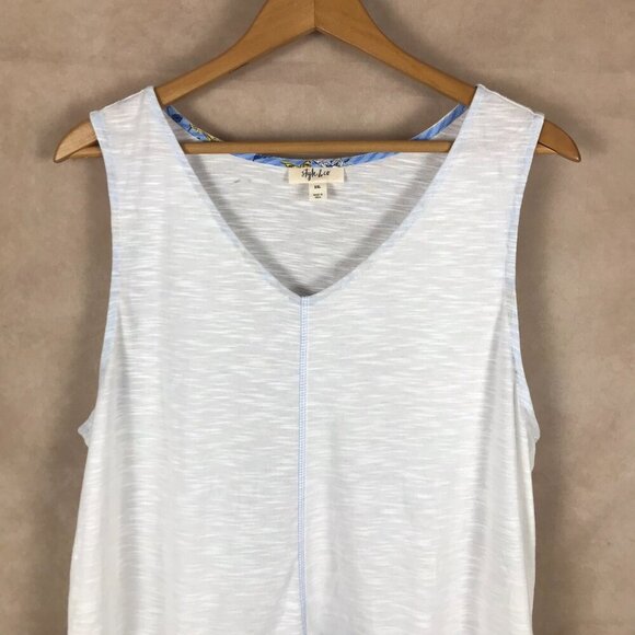 STYLE & CO V-neck Extended Floral Hem Tank Top NWT XXL - Picture 4 of 8